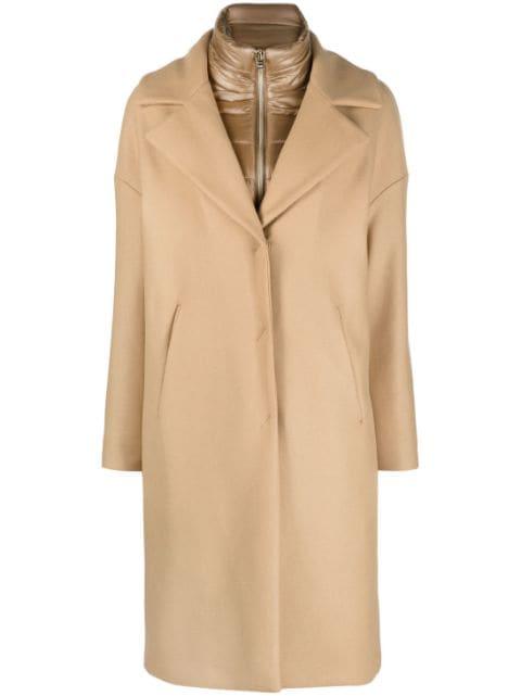 padded-collar single-breasted coat by HERNO