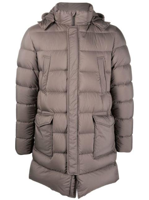 padded hoodied down coat by HERNO