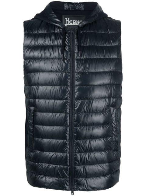 padded hoodied gilet by HERNO