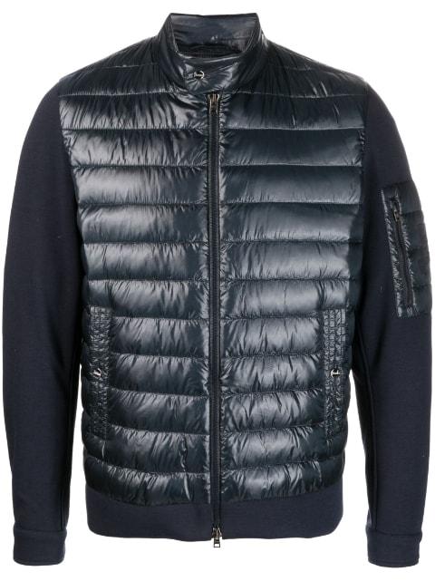 padded-panel zipped jacket by HERNO