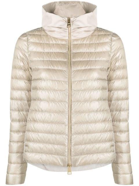 padded zip-fastening jacket by HERNO