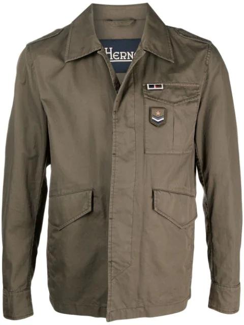 patch detail military jacket by HERNO