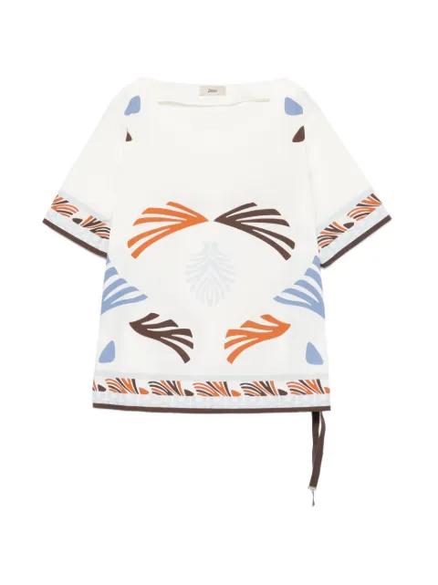 patterned cotton blouse by HERNO
