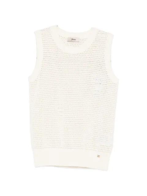 perforated-knit top by HERNO