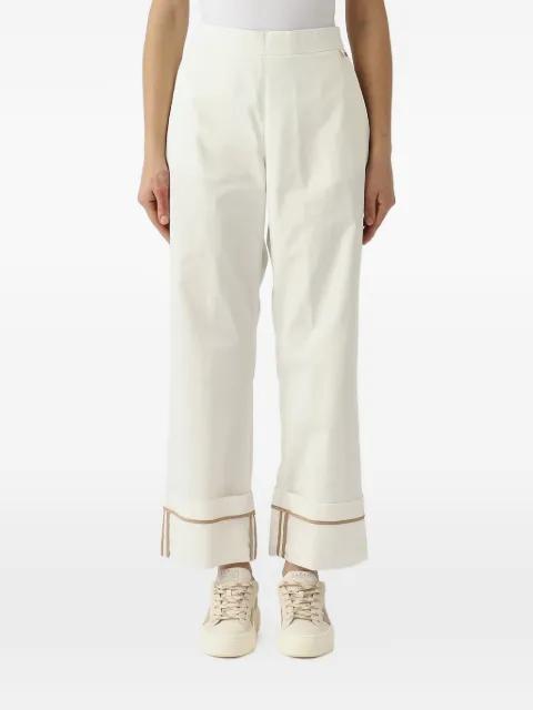 piped-trim turn-up trousers by HERNO