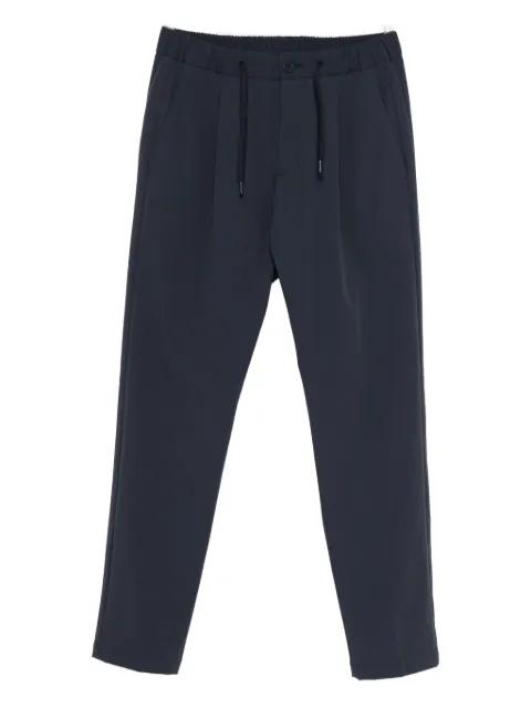 pleated drawstring straight-leg trousers by HERNO