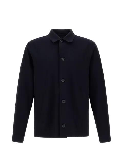 point-collar buttoned cardigan by HERNO