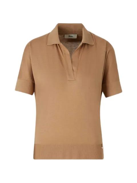 polo-collar top by HERNO