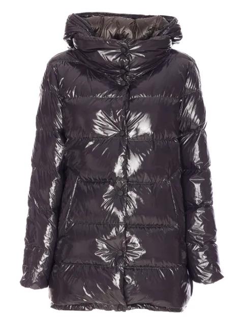 press-stud fastening hoodied coat by HERNO