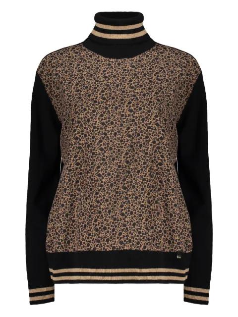 printed high-neck sweater by HERNO