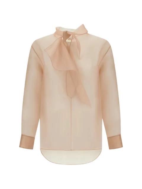 pussy-bow collar blouse by HERNO