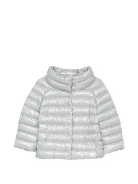 quilted cropped-sleeve jacket by HERNO