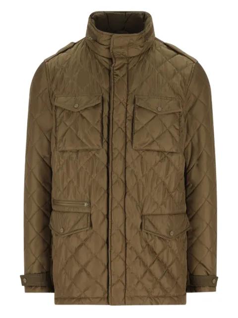 quilted high-neck field jacket by HERNO