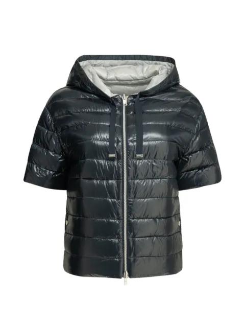 quilted hoodied reversible puffer jacket by HERNO