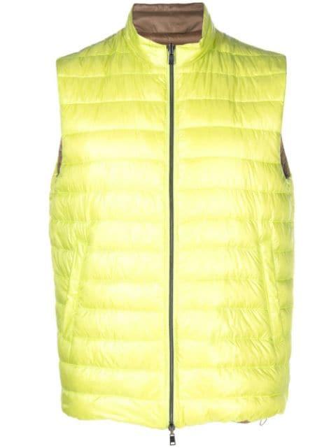 quilted reversible down gilet by HERNO