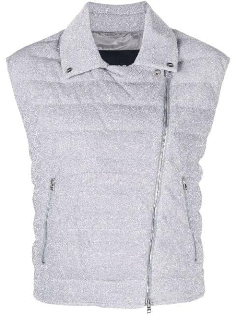 quilted zip-up down gilet by HERNO