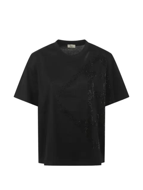 rhinestone-embellished logo t-shirt by HERNO