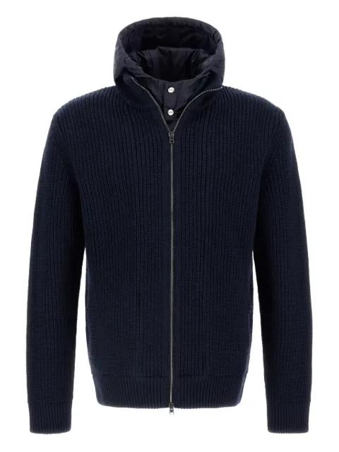 ribbed-knit wool jacket by HERNO