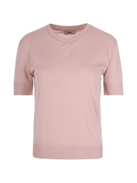 ribbed-trim T-shirt by HERNO
