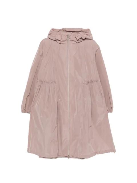 ruffled-trim hoodied parka by HERNO