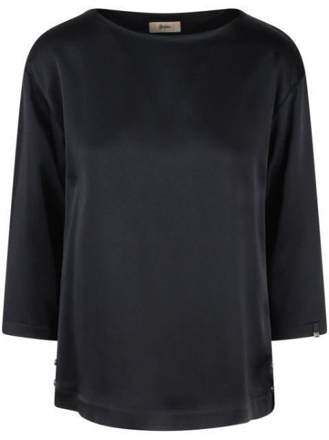 satin-weave top by HERNO