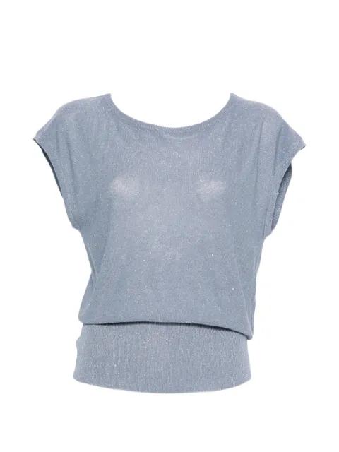 sequin-embellished top by HERNO