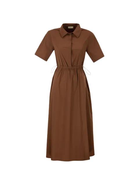 shirt-collar drawstring dress by HERNO