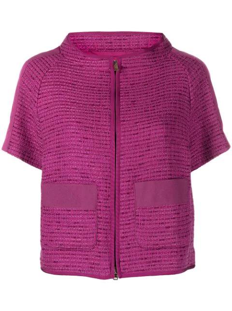 short-sleeve tweed jacket by HERNO