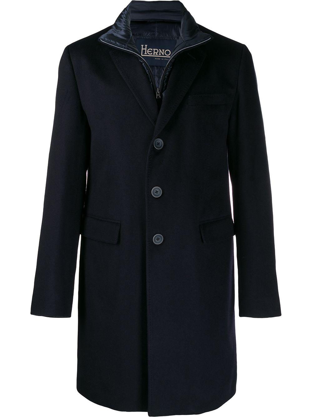 single-breasted coat by HERNO