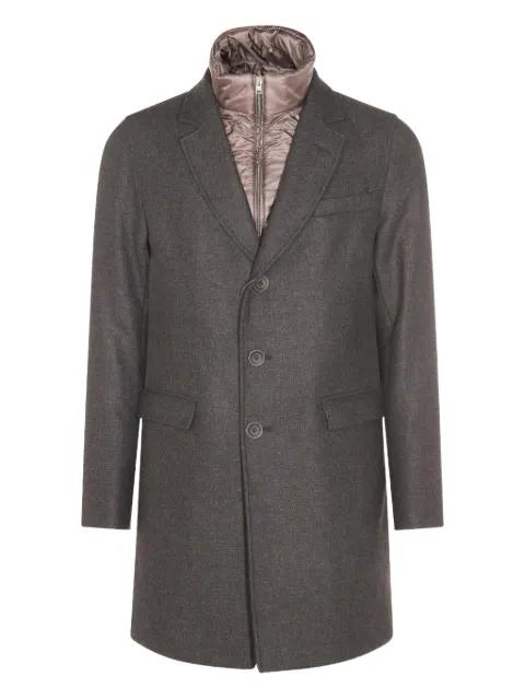 single-breasted layered coat by HERNO
