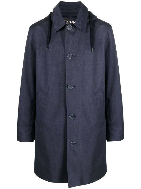 single-breasted parka jacket by HERNO