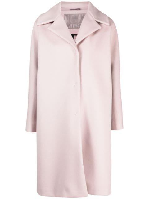single-breasted wool-blend coat by HERNO