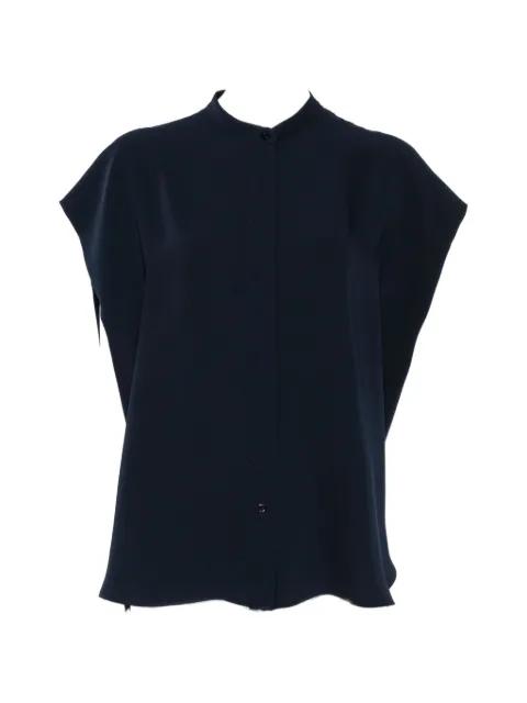 sleeveless mandarin-collar blouse by HERNO