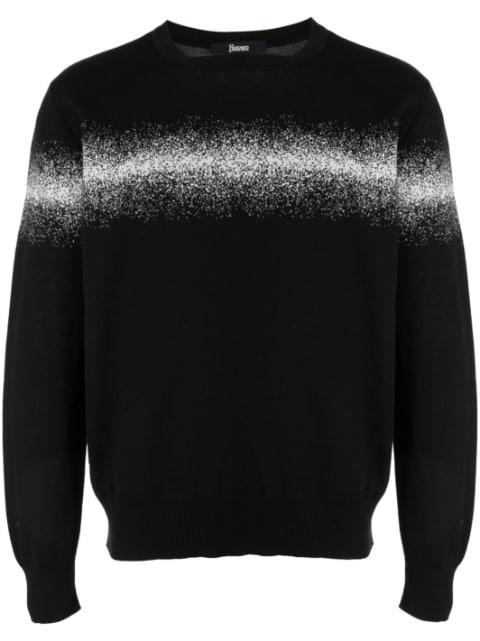 spray-paint effect knit sweatshirt by HERNO