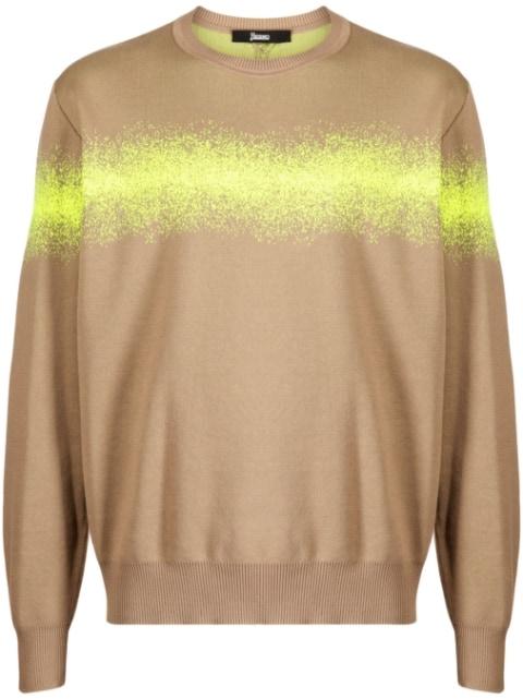 spray-paint effect knit sweatshirt by HERNO