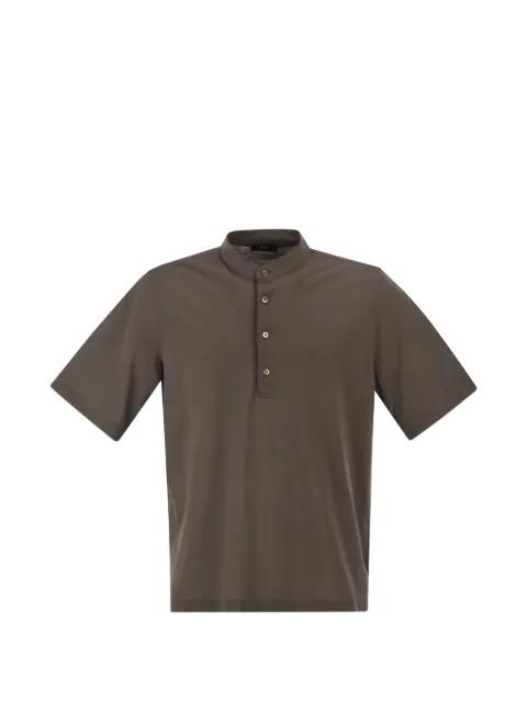 standing-collar polo shirt by HERNO