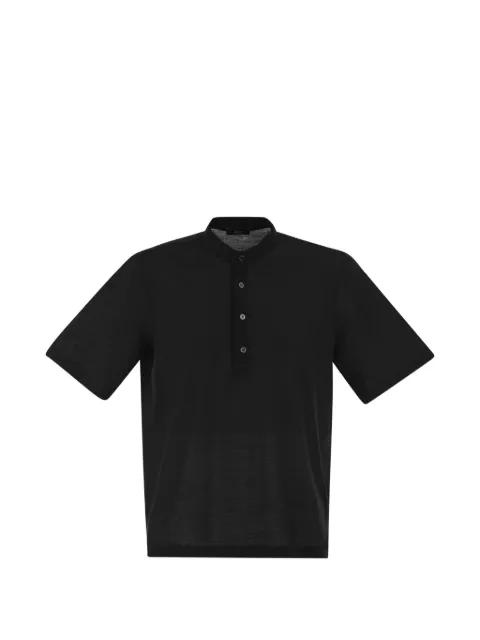 standing-collar polo shirt by HERNO