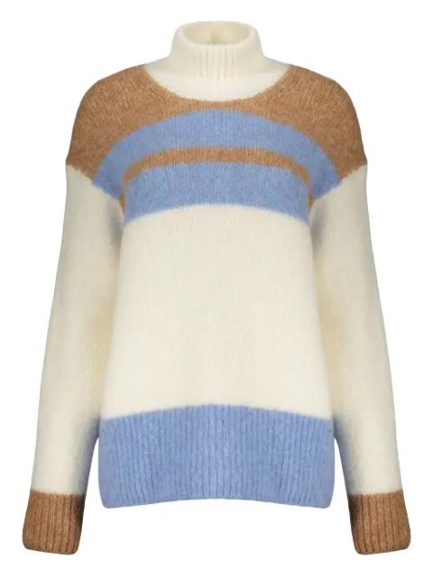 striped high-neck sweater by HERNO
