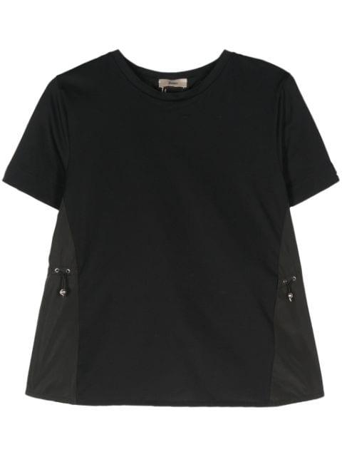 taffeta-panel cotton T-shirt by HERNO