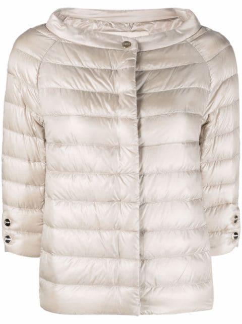 three-quarter-length sleeve puffer jacket by HERNO