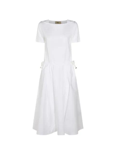 tie-drawcord midi dress by HERNO