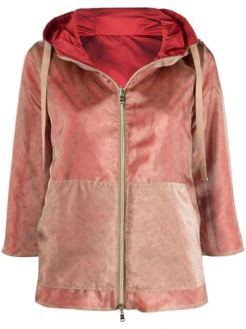 velour zip-up hoodie by HERNO