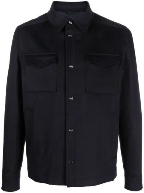 virgin-wool shirt jacket by HERNO
