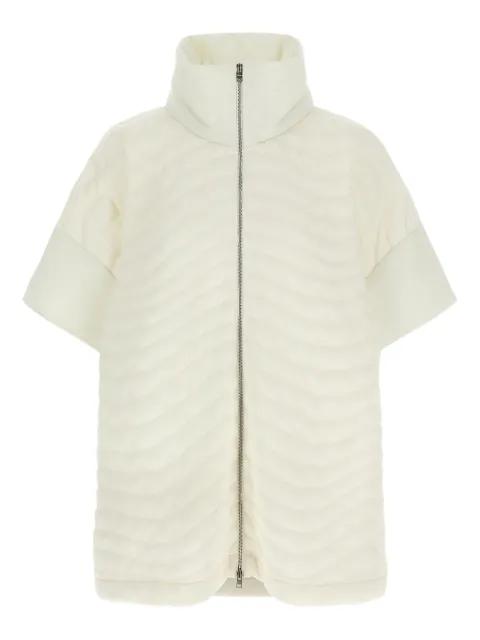 wave-effect padded poncho by HERNO