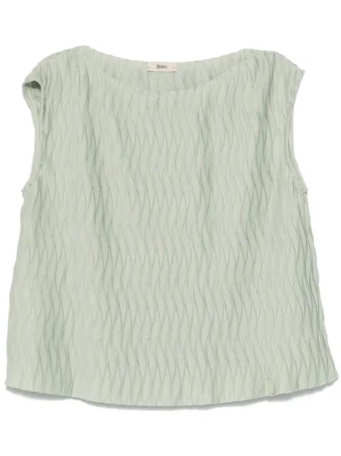 wrinkled-effect top by HERNO