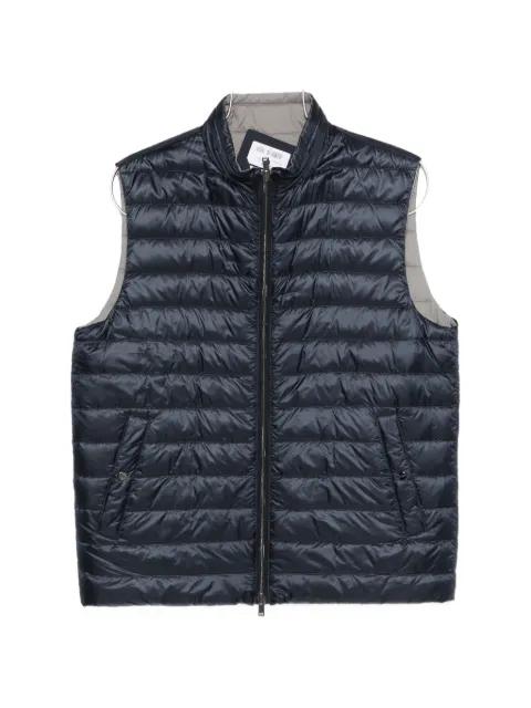 zip-fastening quilted gilet by HERNO