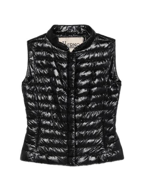 zip-fastening quilted gilet by HERNO