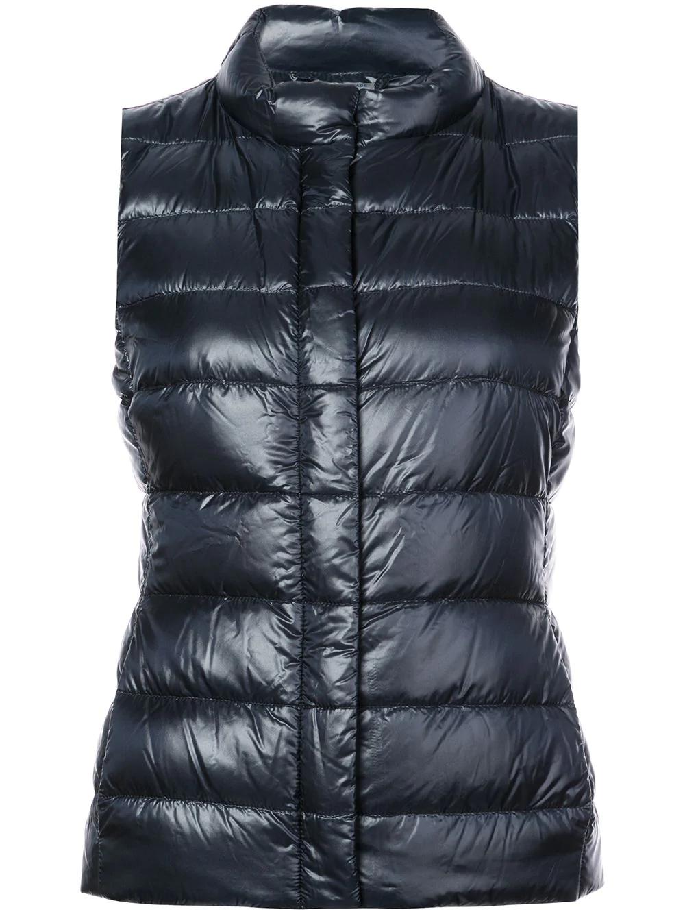 zip quilted gilet by HERNO