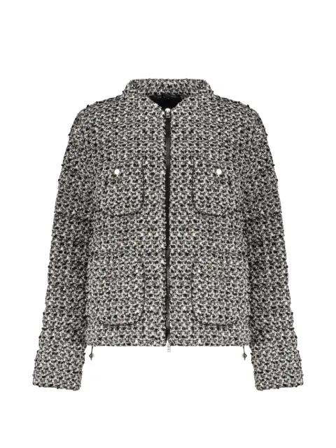 zip-up bouclé puffer jacket by HERNO