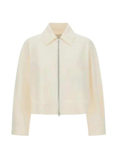 zip-up boxy cropped jacket by HERNO
